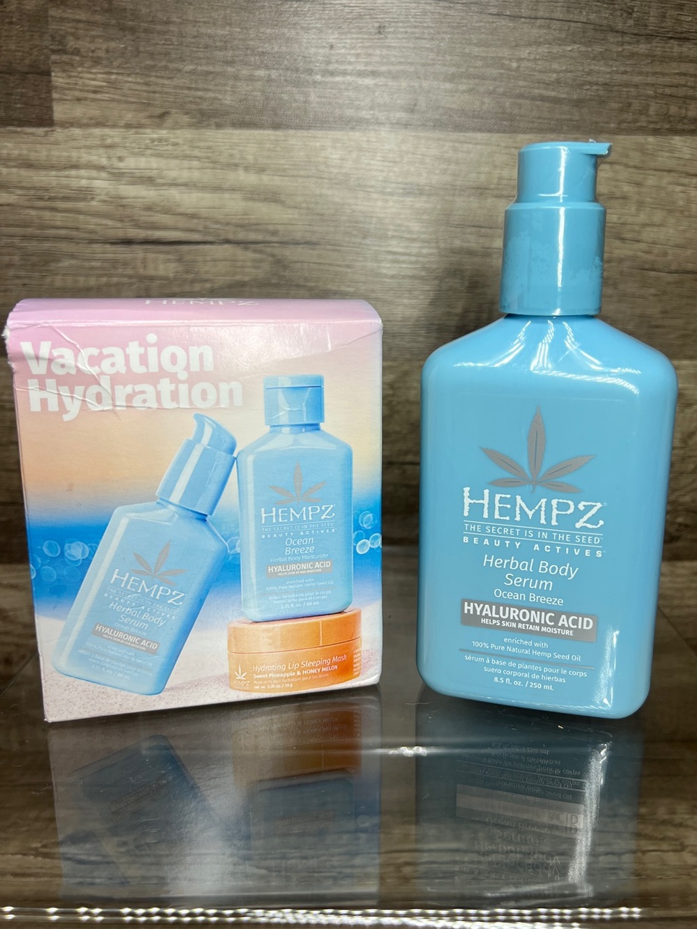 Hempz Body Serum Ocean Breeze with Hyaluronic Acid & Hydration Minis Gift Set